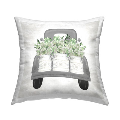 Coussin Rustic Pickup with Shamrocks