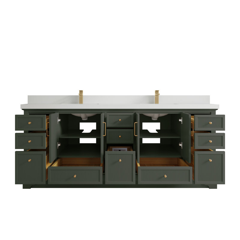 Alys 84" Double Bathroom Vanity Set (Pulls Option)