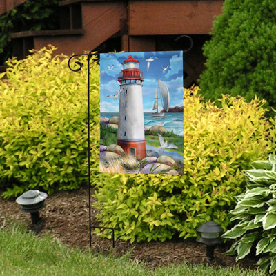 Drapeau de jardin côtier phare nautique