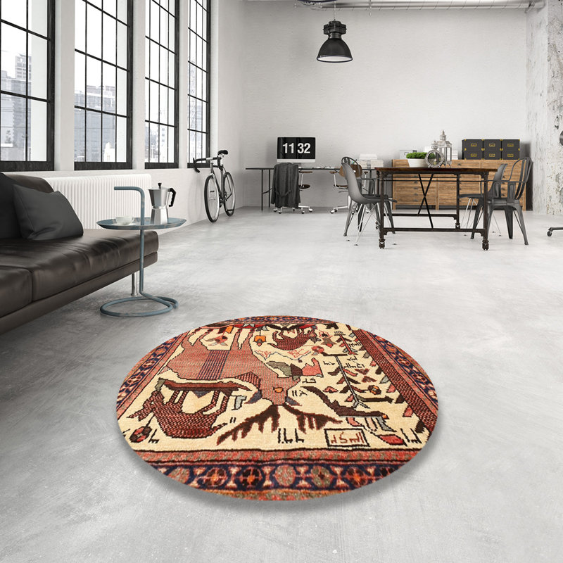 Southwestern Indoor Rug, Round 6'