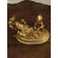 Statue en laiton Vishnu Lakshmi sur Sheshnag, 3,7 pi