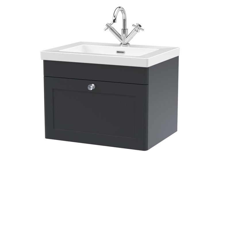 Classique Bathroom Vanity, Soft Black, 61.3 cm W