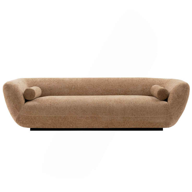 Canapé confortable en chenille, Marron clair