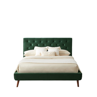 Dillon Velvet Platform Bed Queen