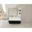 Meuble-lavabo mural 48 po avec lavabo et support de rangement, lavabo à rebord épais en résine gauche, ensemble KD