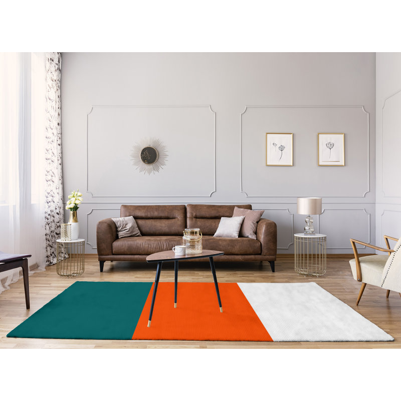 Tapis de zone en poly retour à rayures de football miami miami, Rectangle 5 pi x 7 pi