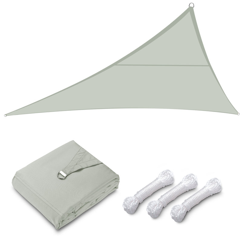 Patio 16' Triangle Shade Sail, Gray