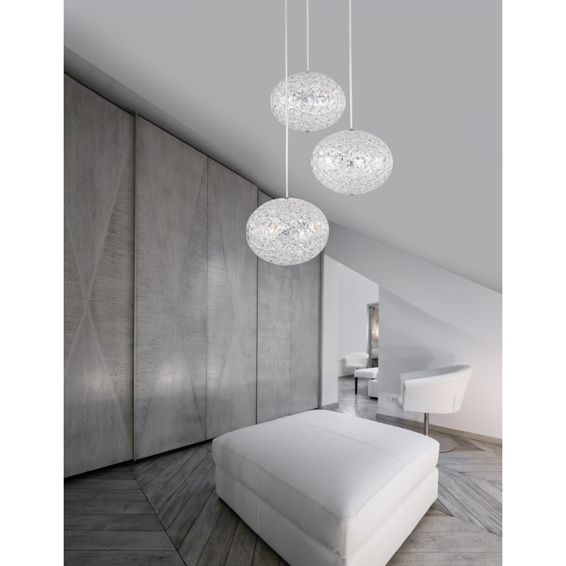 Cayla 9 - Light Chrome Cluster Pendant