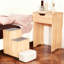 Nightstand With Wheels And Movable Open Storage