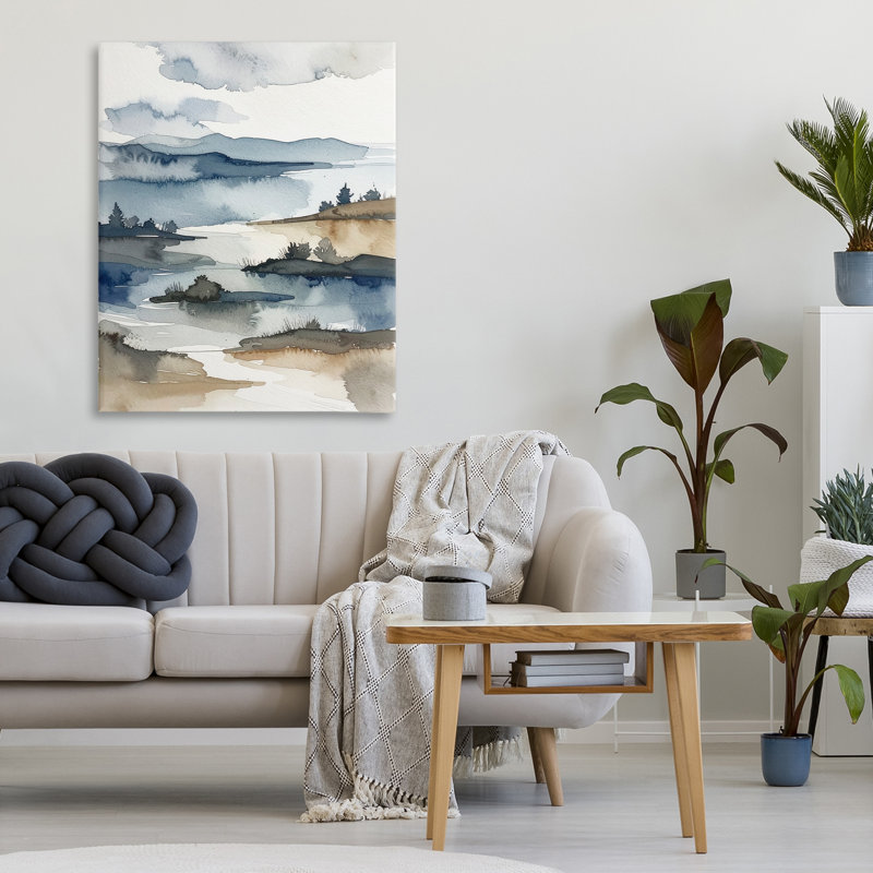 Toile The Flow Of Water, design par Alonza Saunders, H 30 po x l 24 po