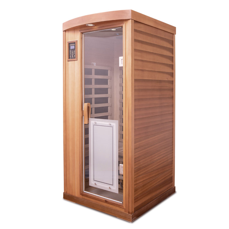 Sauna de luxe d'intérieur en cèdre rouge à infrarouge pour une personne