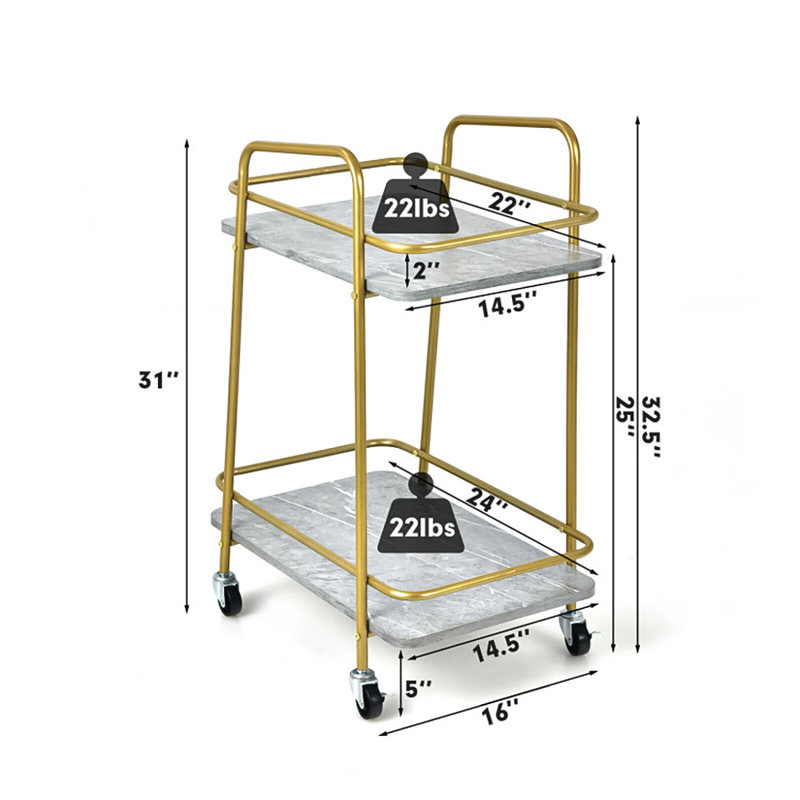 Duharte Metal Bar Cart