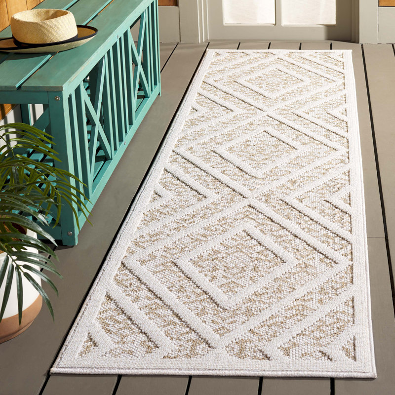 Tapis d'intérieur / extérieur à motif géométrique à performance globale MSR218 Martha Stewart