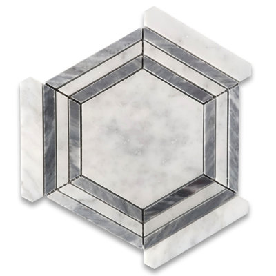 8" x 9" Marble Honeycomb Mosaic Wall & Floor Tile