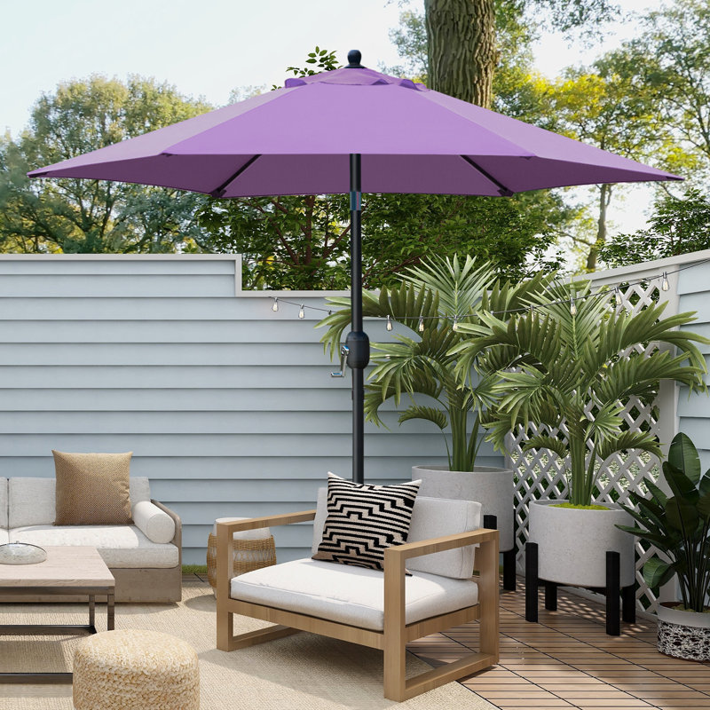 Parasol de marché inclinable 90 po Keiwarren, Mauve
