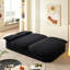 Canapé 78,7 "moderne 2 en 1 pliable avec couverture fonctionnelle et 2 coussins moelleux, canapé en velours côtelé moelleux confortable, canapé-lit convertible, canapé à siège profond pour le salon, la chambre à coucher-1360001706