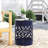 Modern Outdoor Side Table - Large. Navy Blue, Cut Construction. Powder-Coated, No Assembly. 13.43"X13.43"X18.34", 4.59 Lb Large Table. Blue Design, Powder-Coated. Assembly Needed. 13.43In-343629100