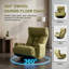 Fauteuil pivotant moderne en sherpa avec fauteuil inclinable et confortable pour le salon-1683527683