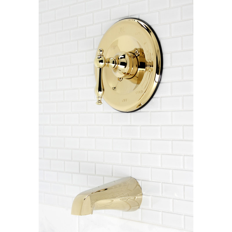 Kingston Brass Single-Handle Pressure Balanced Tub Faucet, Polished Brass