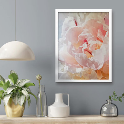 Rose et blanc, œillets, fleurs, art mural, impressions florales décoratives pour salon, chambre à coucher