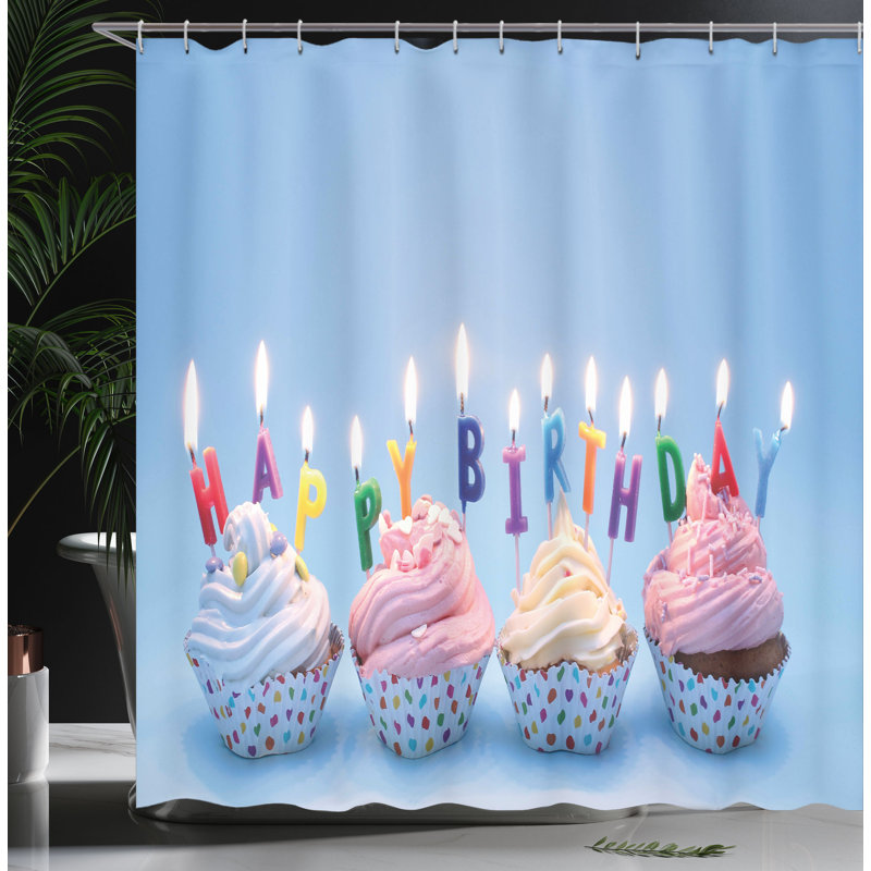 Shower Curtain with Hooks Included, 105"H x 69"W