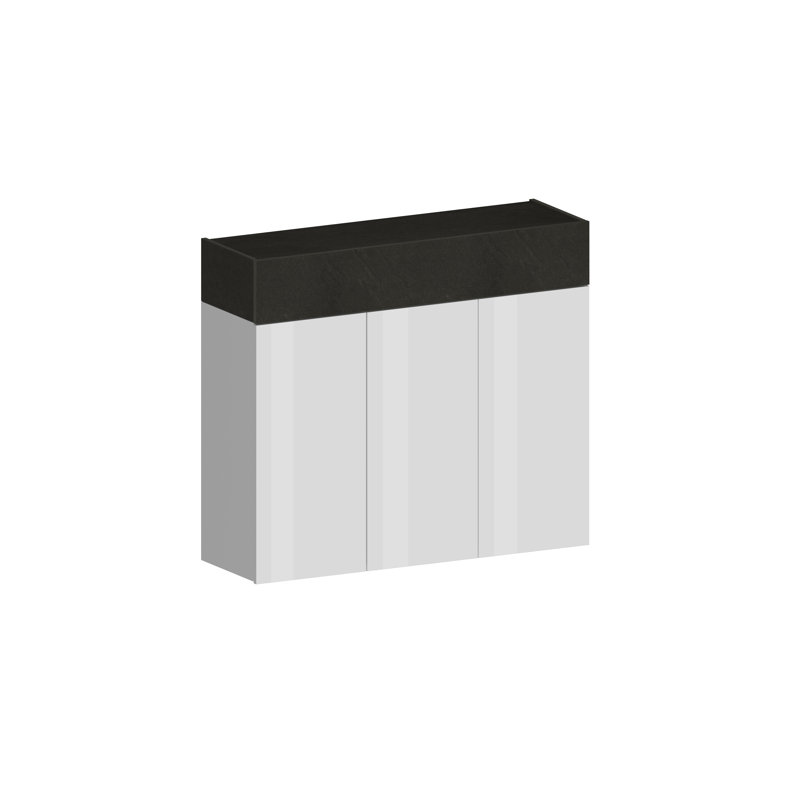24 Pair Shoe Storage Cabinet, White/Grey