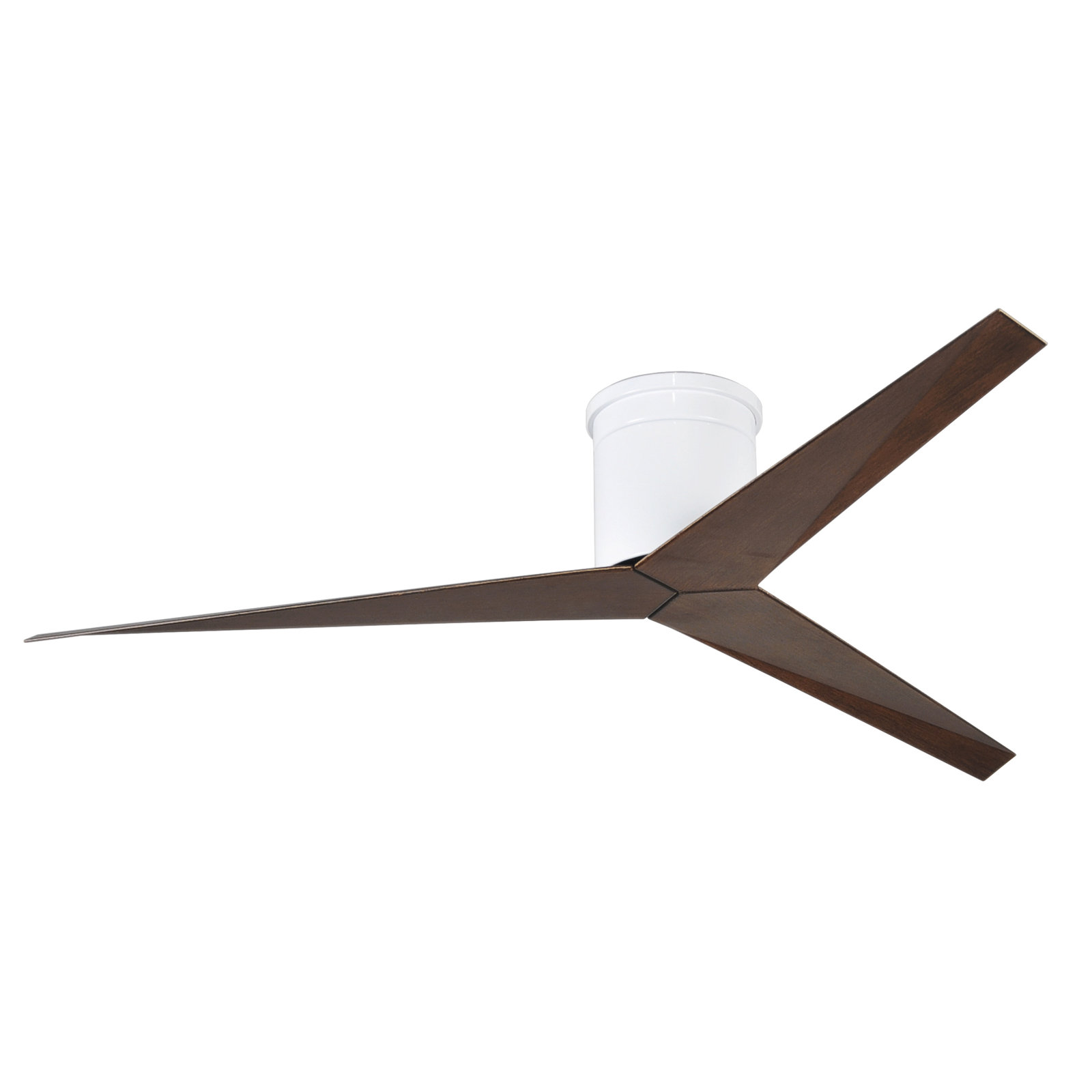 56'' 3 Blade Ceiling Fan, Walnut Tone, Matte Black