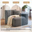 Upholstered Compression Faux Rabbit Fur Flannel Modular Armchair No Assembly Required-2131449190