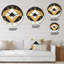 Horloge murale minimaliste de motifs abstraits aux couleurs rétro-1174623701