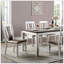 Ensemble de 2 chaises d'appoint rembourrées au fini blanc patiné et gris chaud, parfait pour les espaces de salle à manger rustiques et modernes