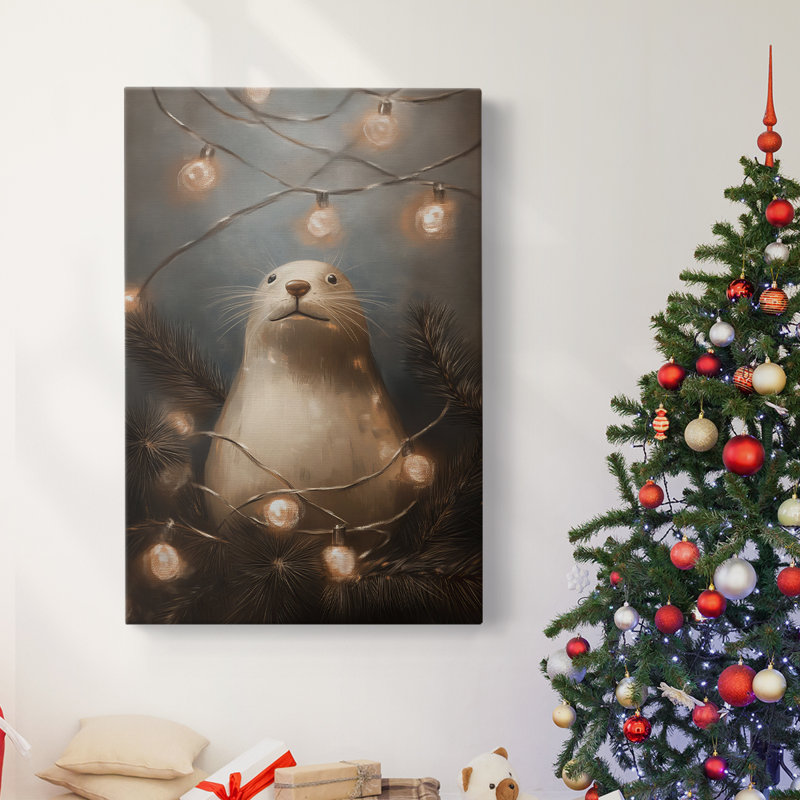 Art des Fêtes de Noël - Toile tendue avec châssis - Série 2-CXLVII, H 27 po x l 18 po