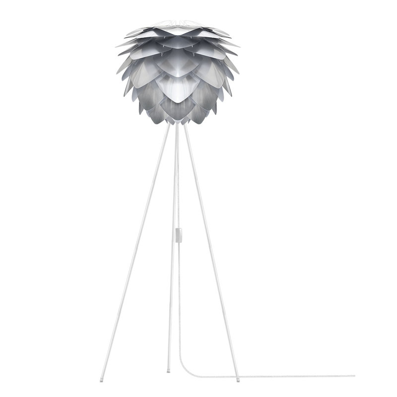 56.7'' Tripod Floor Lamp, White, White