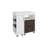 San Diego 54" Wide Two Drawer Expandable Desk  with Seven Shelves and Casters White - Dark Walnut
