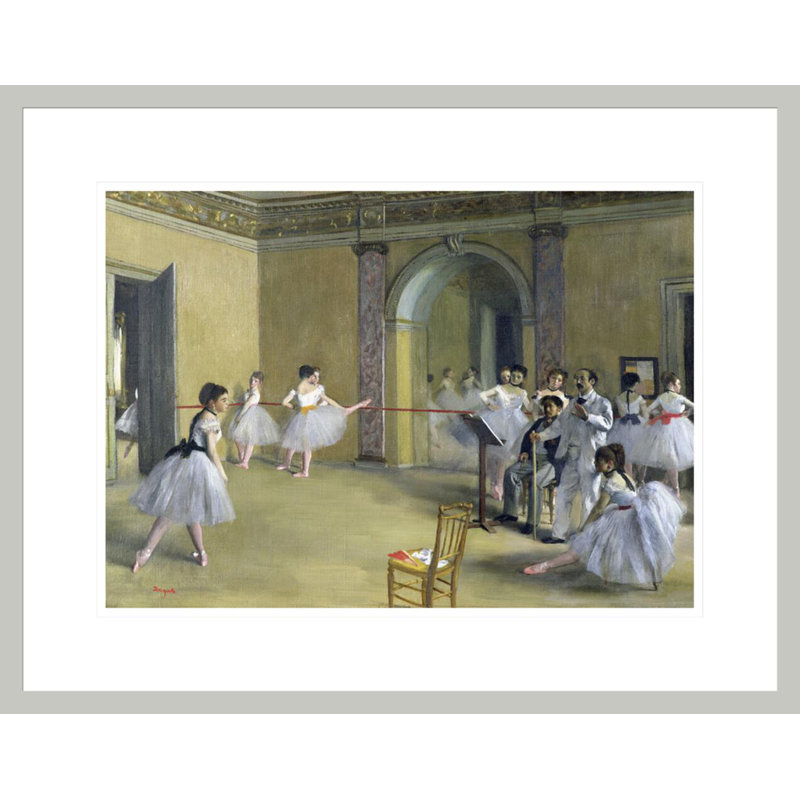 «The Dance Foyer at the Opera», rue Le Peletier, par Edgar Degas, impression giclée encadrée, H 17,1 po x l 21,75 po