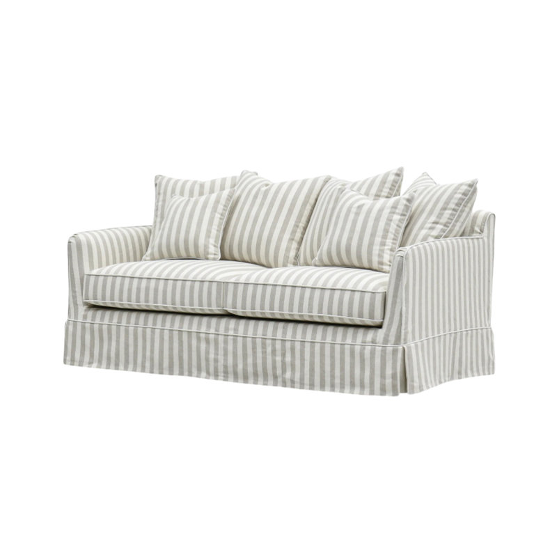 Modern Simple Striped Sofa Upholstered 82.6'' Sofa