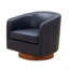 Chaise pivotante en cuir et cuir Tessa-466088891