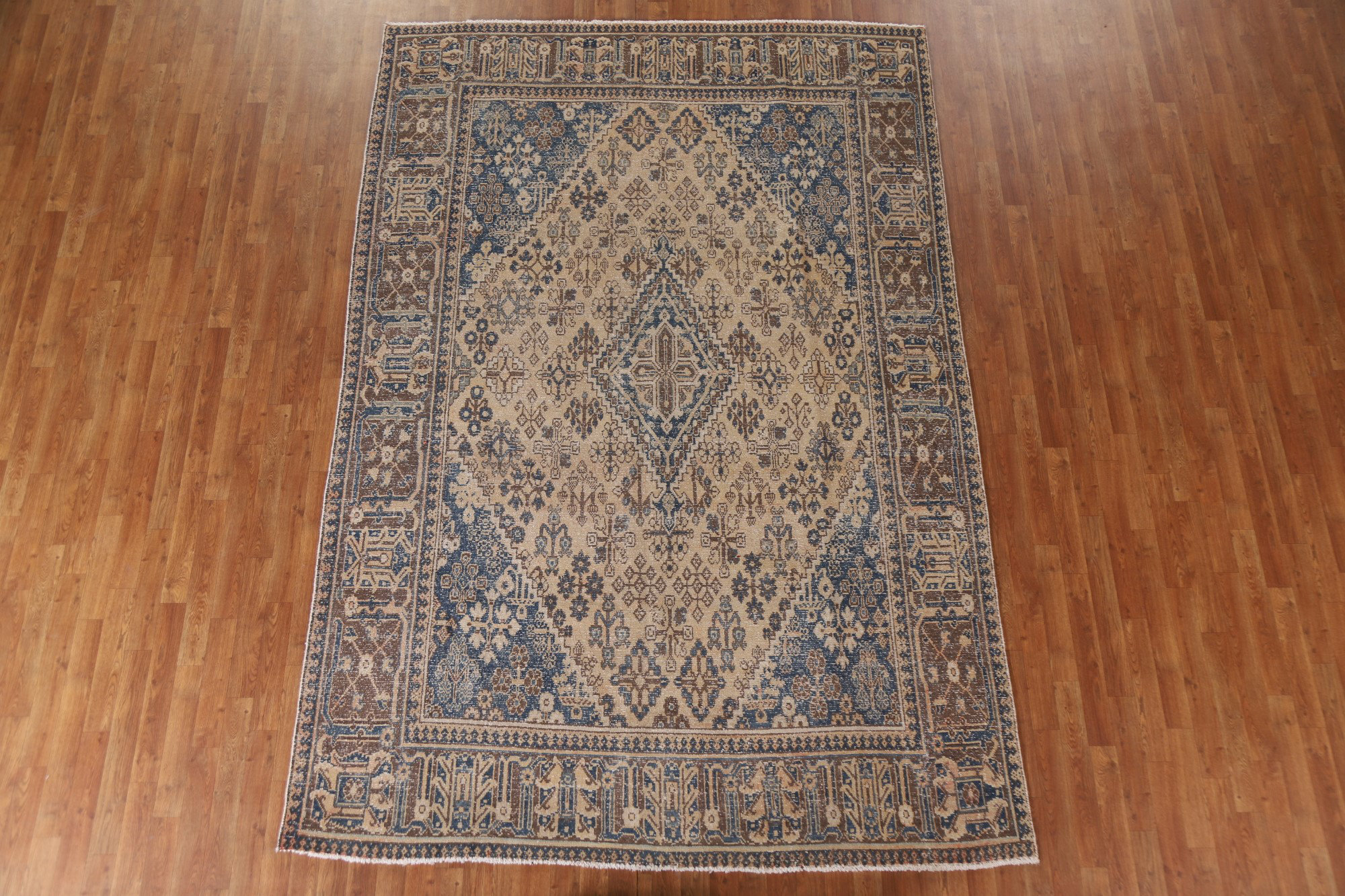 Isabelline Geometric Joshaghan Persian Design Area Rug Hand-Knotted ...