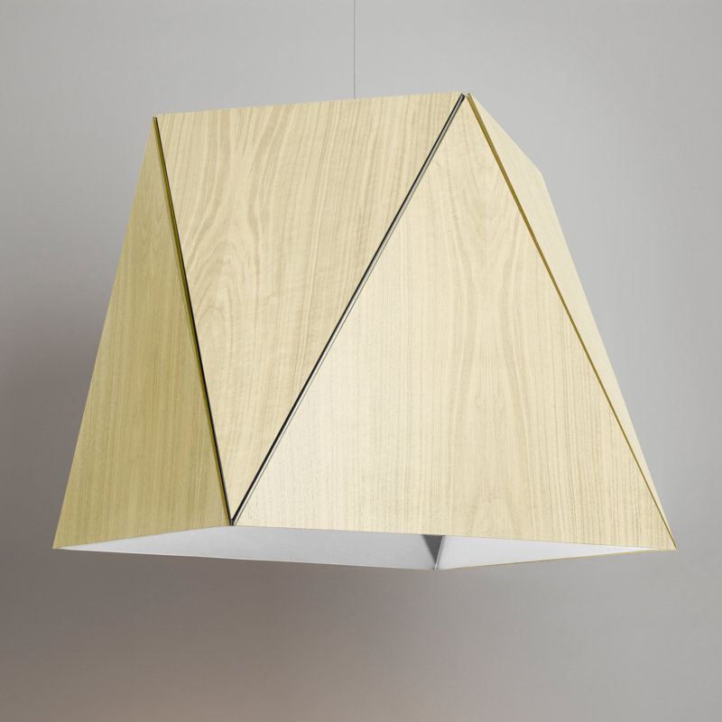 Calx 4 - Light Chandelier, White Washed Oak/Brushed Aluminum