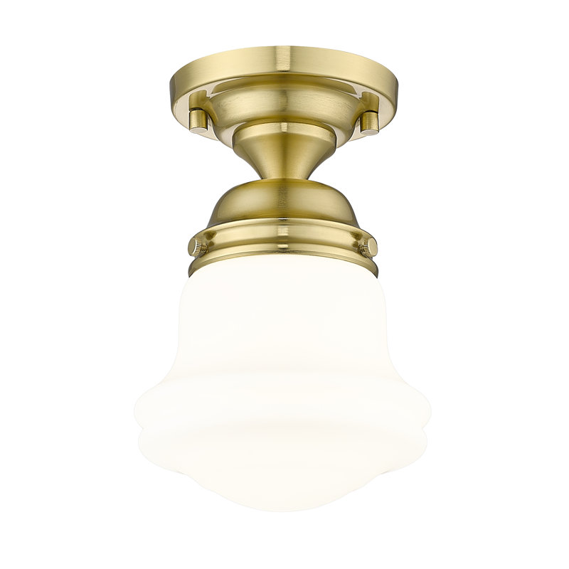 Jeshia Glass Flush Mount, Luxe Gold