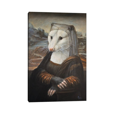 Mona Possum by Melinda Copper - Wrapped Canvas Painting