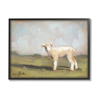 Bébé agneau, art de giclée de terre ferme par Sara Baker