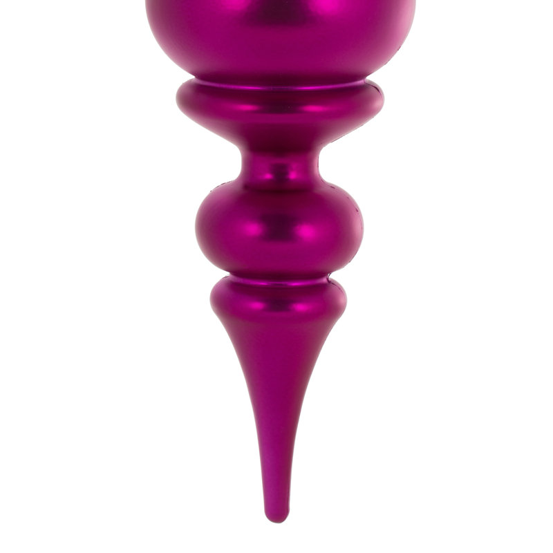 Ornement de Noël 14 po faîteau, Fuchsia mat