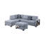 Canapé modulaire réversible 3 pièces avec rangement fonctionnel et repose-pieds avec méridienne réversible-1593095141