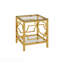 Table d'appoint carrée en or 19,7 po avec plateau en verre trempé et tablette de rangement, table de bout glamour de luxe avec structure en métal pour le salon, la chambre à coucher, le canapé, la table d'appoint pour petit espace-133335214