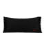 Longue housse de coussin lombaire noire