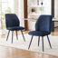 Monno Chenille Upholstered Dining Chairs Armless Side Chairs With Metal Frame-486815298-486815299-486815303