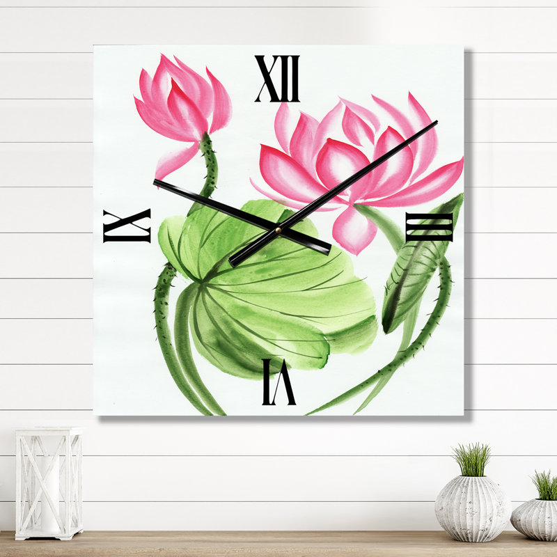 Horloge murale Lotus et la libellule II, Grand