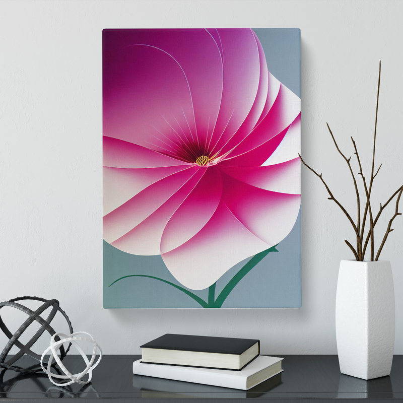 Carnation Flower Suprematism - Wrapped Canvas, 60cm H x 40cm W x 3cm D
