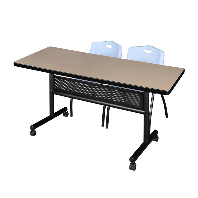 Table de formation Kobe, H 29 po x L 60 po x l 30 po, gris, gris