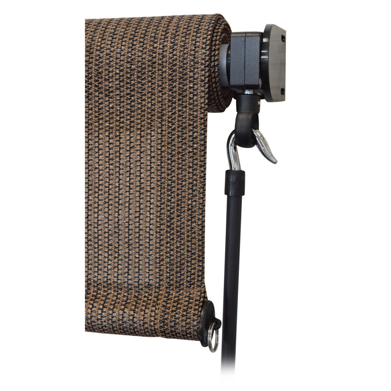 Mikole Semi-Sheer Outdoor Roller Shade, 84" W x 72" L, Cabo Sand